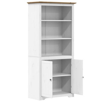 Boekenkast BODO 80x40x172 cm massief grenenhout wit en bruin 8720845913960 4