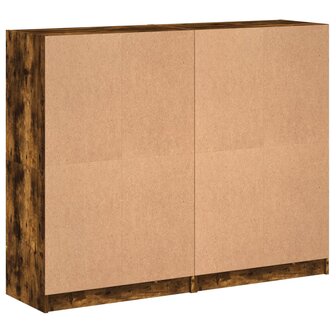 Boekenkast met deuren 136x37x109 cm hout gerookt eikenkleurig 8721012216044 9