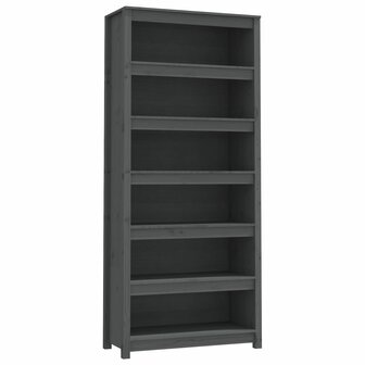 Boekenkast 80x35x183 cm massief grenenhout grijs 8720845556471 2