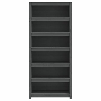 Boekenkast 80x35x183 cm massief grenenhout grijs 8720845556471 5