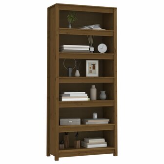 Boekenkast 80x35x183 cm massief grenenhout honingbruin 8720845556488 4