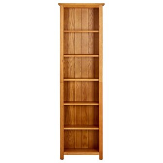 Boekenkast met 6 schappen 52x22x180 cm massief eikenhout 8720286543054 2