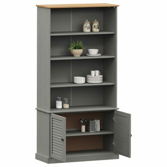 Boekenkast VIGO 85x35x170 cm massief grenenhout grijs 8720845846121 3