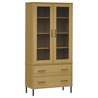 Boekenkast met metalen poten OSLO 85x35x172,5 cm hout bruin 8720845577995 2