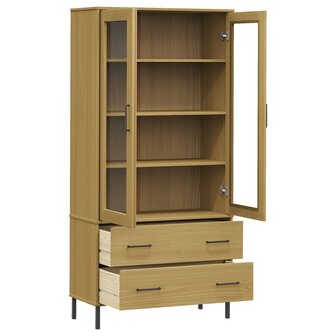 Boekenkast met metalen poten OSLO 85x35x172,5 cm hout bruin 8720845577995 5