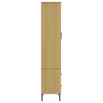 Boekenkast met metalen poten OSLO 85x35x172,5 cm hout bruin 8720845577995 6