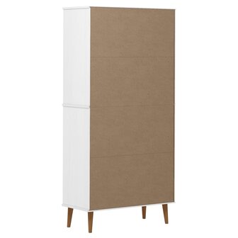 Boekenkast MOLDE 85x35x170,5 cm massief grenenhout wit 8720845542283 7