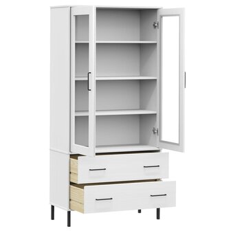 Boekenkast met metalen poten OSLO 85x35x172,5 cm hout wit 8720845578015 5