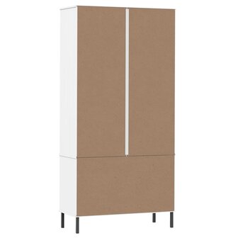 Boekenkast met metalen poten OSLO 85x35x172,5 cm hout wit 8720845578015 7