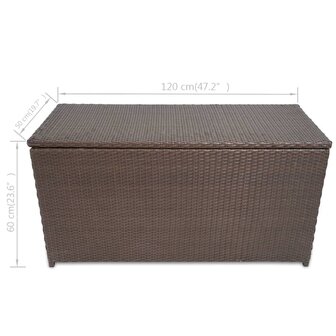 Tuinbox 120x50x60 cm poly rattan bruin 8718475501046 5