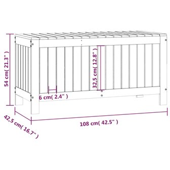 Tuinbox 108x42,5x54 cm massief grenenhout zwart 8720845677954 10