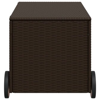 Tuinbox met wielen 190 L poly rattan bruin 8721012243675 5