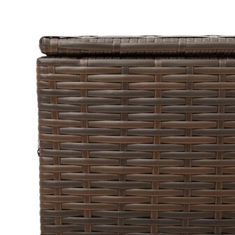 Tuinbox met wielen 190 L poly rattan bruin 8721012243675 9