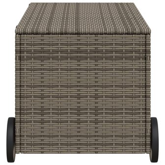 Tuinbox met wielen 190 L poly rattan grijs 8721012243682 5