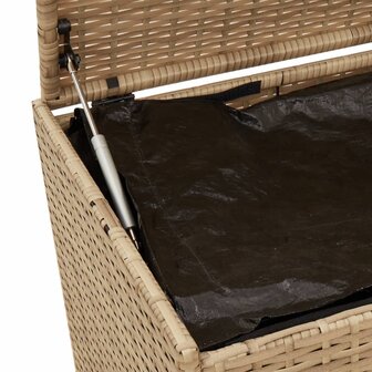 Tuinbox met wielen 190 L poly rattan gemengd beige 8721012243699 8