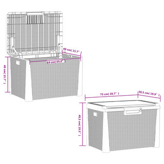 Tuinbox met zitkussen 125 L polypropeen antracietkleurig 8720845889135 10