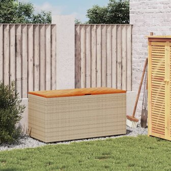 Tuinbox 110x50x54 cm poly rattan en acaciahout beige 8721012265028 3