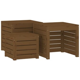 3-delige Tuinboxset massief grenenhout honingbruin 8720845690922 2