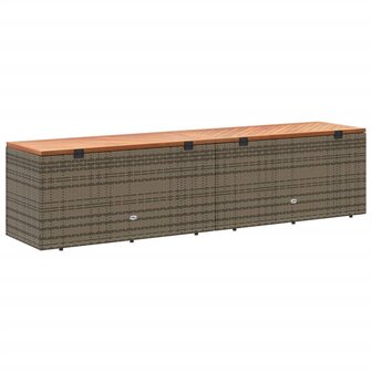 Tuinbox 220x50x54 cm poly rattan en acaciahout grijs 8721012265042 6