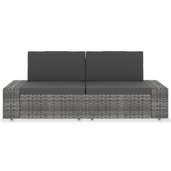 Tweezitsbank sectioneel poly rattan grijs 8719883871912 2