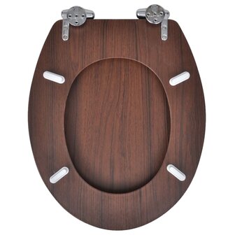 Toiletbril soft-close simpel ontwerp MDF bruin 8718475863786 5