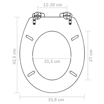 Toiletbril soft-close simpel ontwerp MDF bruin 8718475863786 7