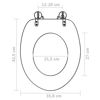 Toiletbril simpel ontwerp MDF zwart 8718475863809 9