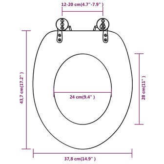 Toiletbril met MDF houten ontwerp 8718475908876 9