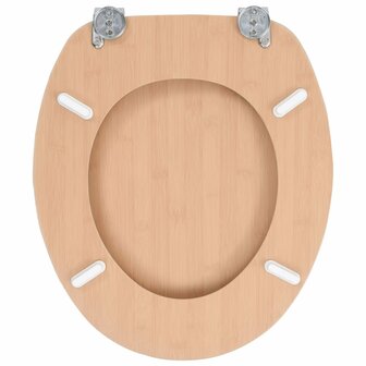 Toiletbril met deksel bamboe MDF 8718475722793 5