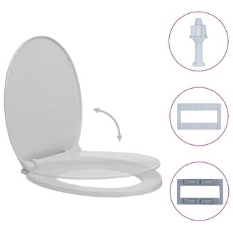 Toiletbril soft-close ovaal lichtgrijs 8719883818689 2