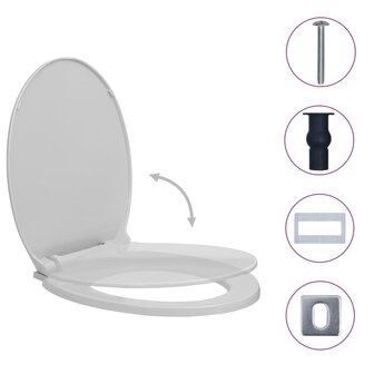 Toiletbril soft-close en quick-release ovaal lichtgrijs 8719883818696 2