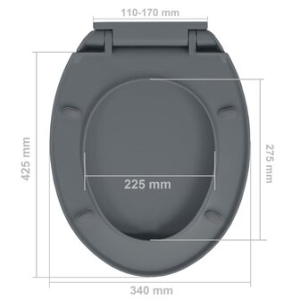 Toiletbril soft-close en quick-release ovaal grijs 8719883818719 10