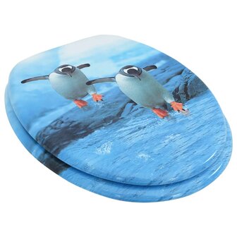 Toiletbril met deksel pingu&iuml;n MDF 8720286028551 3