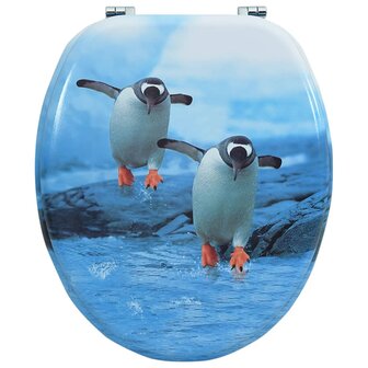 Toiletbril met deksel pingu&iuml;n MDF 8720286028551 6