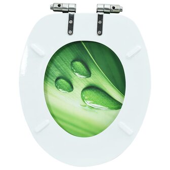 Toiletbril met soft-close deksel waterdruppel MDF groen 8720286028605 7