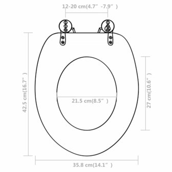 Toiletbrillen met deksels 2 st MDF wit 8718475796862 9