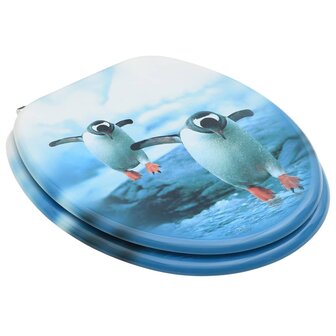 Toiletbrillen met deksel 2 st pingu&iuml;n MDF 8720286084137 3