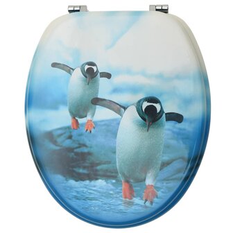 Toiletbrillen met deksel 2 st pingu&iuml;n MDF 8720286084137 5