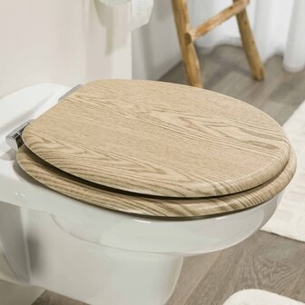 Tiger Soft-close toiletbril Scaffold MDF bruin 252022546 4008912520087 7