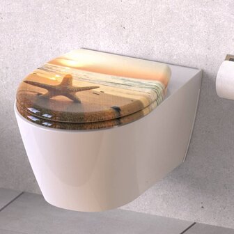 SCH&Uuml;TTE Toiletbril met soft-close SEA STAR duroplast met print 4008431823737 2