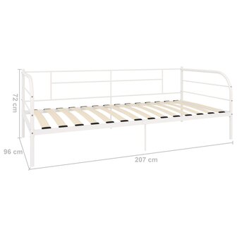 Bedbankframe metaal wit 90x200 cm 8719883989464 8