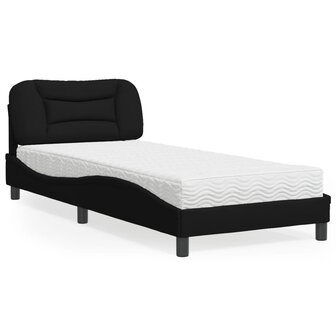 Bed met matras stof zwart 80x200 cm 8721012349773 1