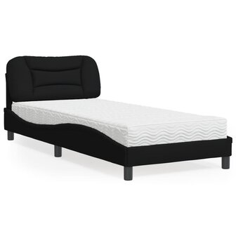 Bed met matras stof zwart 90x190 cm 8721012349841 1