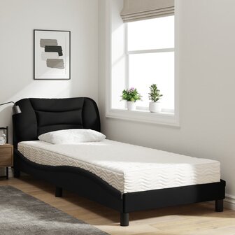 Bed met matras stof zwart 90x190 cm 8721012349841 3