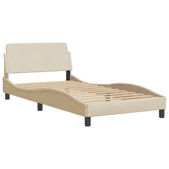 Bed met matras stof cr&egrave;mekleurig 100x200 cm 8721012350014 4