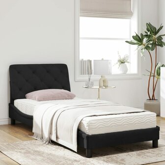 Bed met matras fluweel zwart 90x190 cm 8721012351134 3