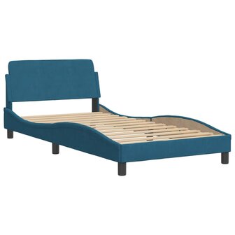 Bed met matras fluweel blauw 100x200 cm 8721012351271 4