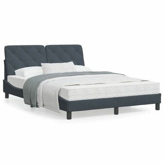 Bed met matras fluweel donkergrijs 120x200 cm 8721012351301 1