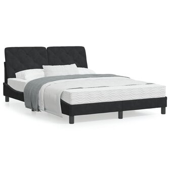 Bed met matras fluweel zwart 120x200 cm 8721012351318 1