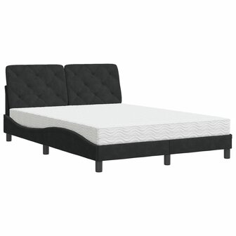 Bed met matras fluweel zwart 120x200 cm 8721012351318 2